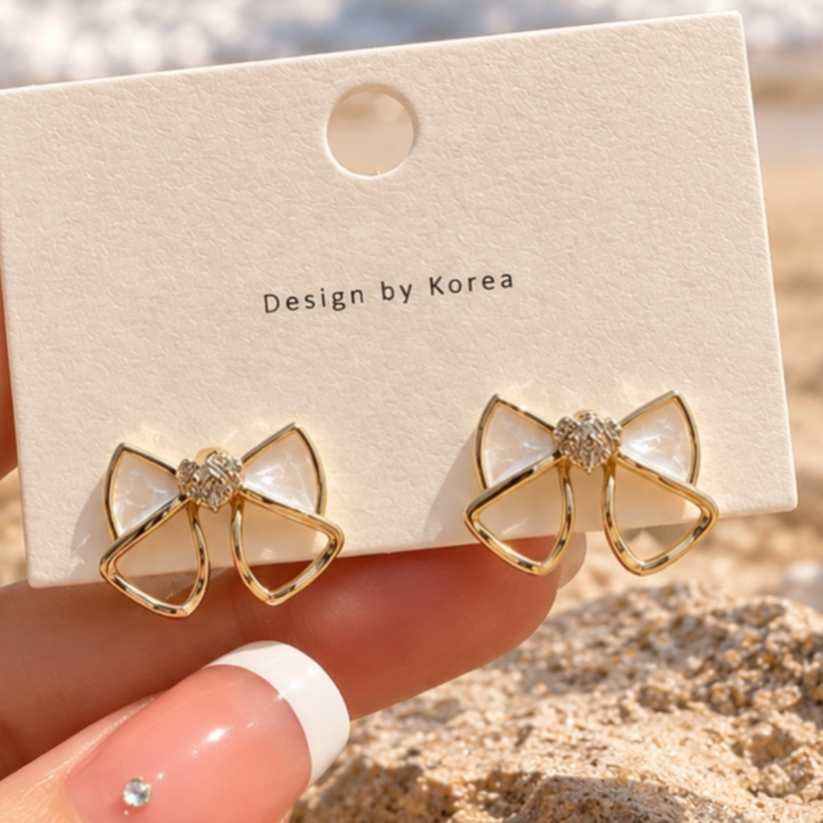Opal Bow Studs